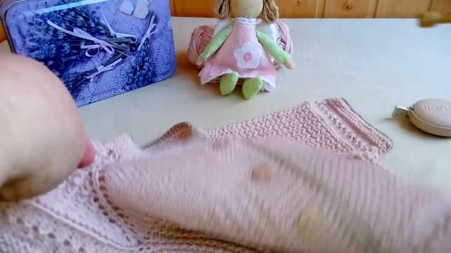 Детская кофточка без рукавов "Розовая лаванда" смотреть онлайн