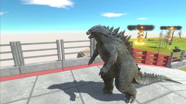 Godzilla vs all mutant Monsters On the straight path - Animal Revolt Battle Simulator смотреть онлайн