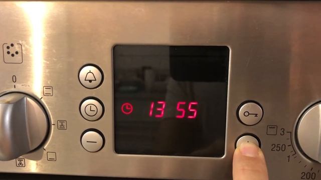 Встраиваемая электрическая духовка BOSCH, Как выставить время, установка времени на электрической