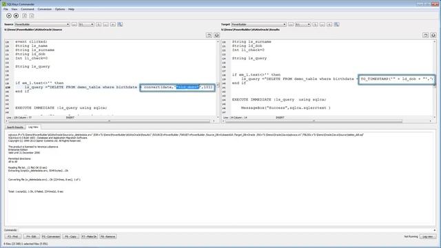 PowerBuilder Embedded SQL Migration Demo смотреть онлайн
