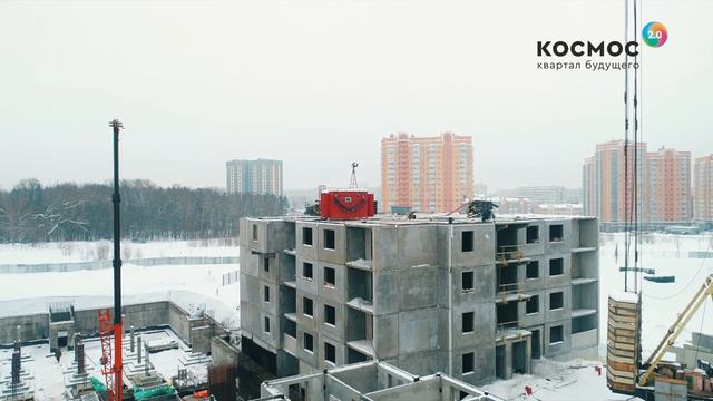 Аэросъемка ЖК Космос 2.0. Обнинск. Февраль, 2022. смотреть онлайн