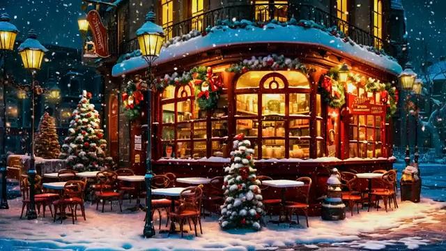 Relaxing Christmas Jazz Music In Cozy Christmas Ambience ? Cozy Christmas Jazz Music For Work, Stud