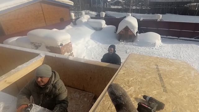Крыша из сип-панелей/Гараж часть 3/ Д.Р. Славика/ смотреть онлайн