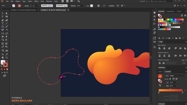 Create Shape Abstract Liquid | Adobe Illustrator Tutorial смотреть онлайн