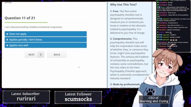 I did an online psychopath test and... смотреть онлайн