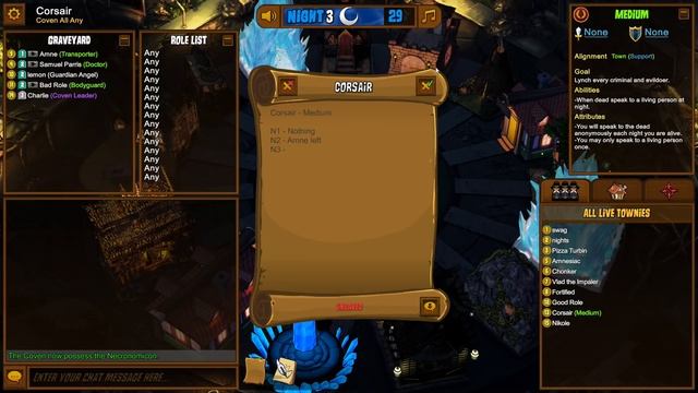 To quote iRepptar... "WHAT A GAME!" Town of Salem Coven All Any смотреть онлайн