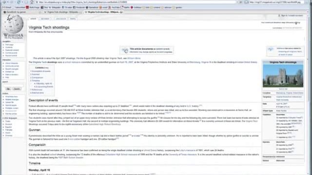Wikipedia Timelapse - VT Massacre смотреть онлайн