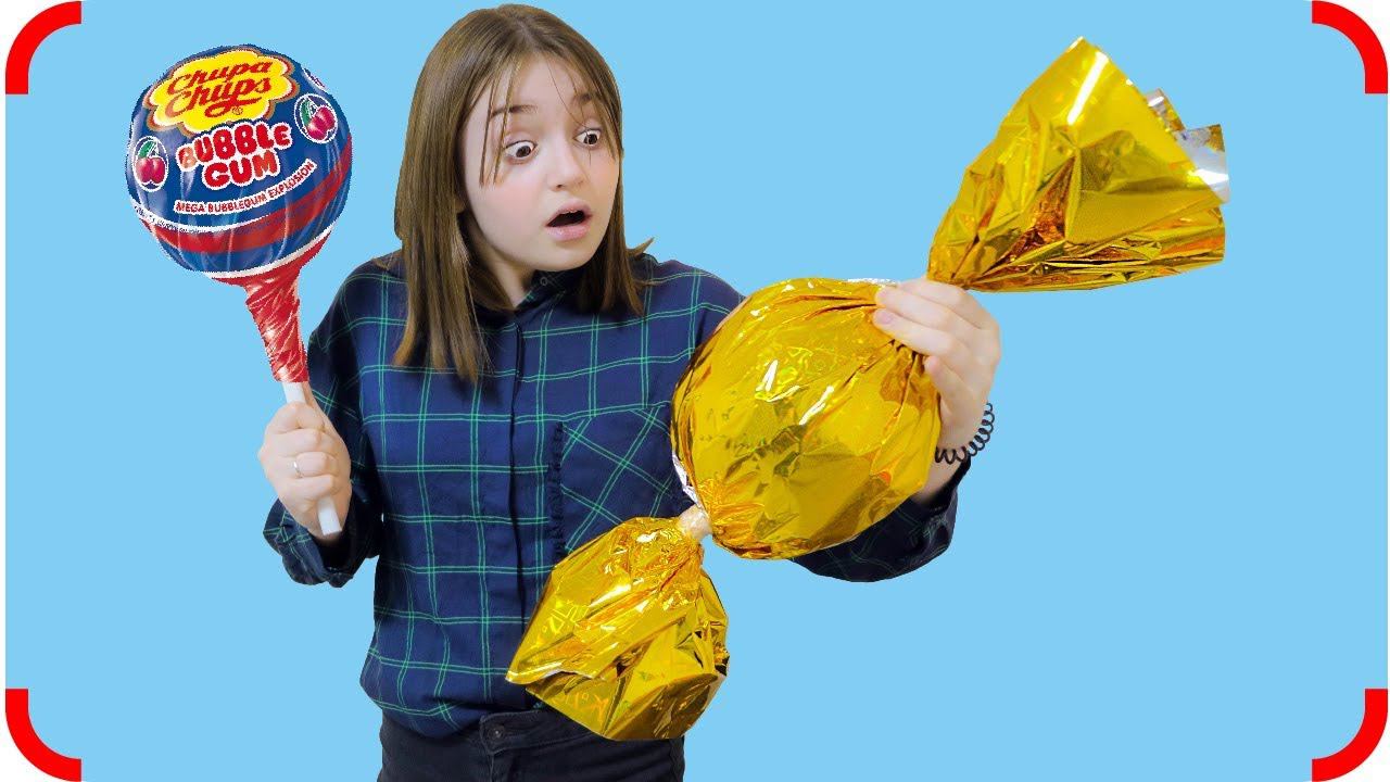 ГИГАНТСКИЙ Chupa Chups и ОГРОМНАЯ конфета смотреть онлайн