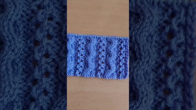 "Змейка ". Ажурный узор спицами для джемпера, туники . смотреть онлайн