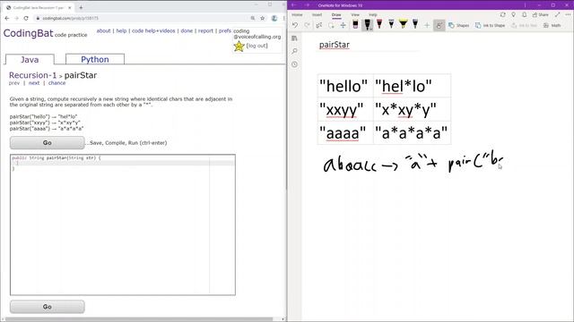 Recursion - 1 (pairStar) Java Solution || Codingbat.com смотреть онлайн
