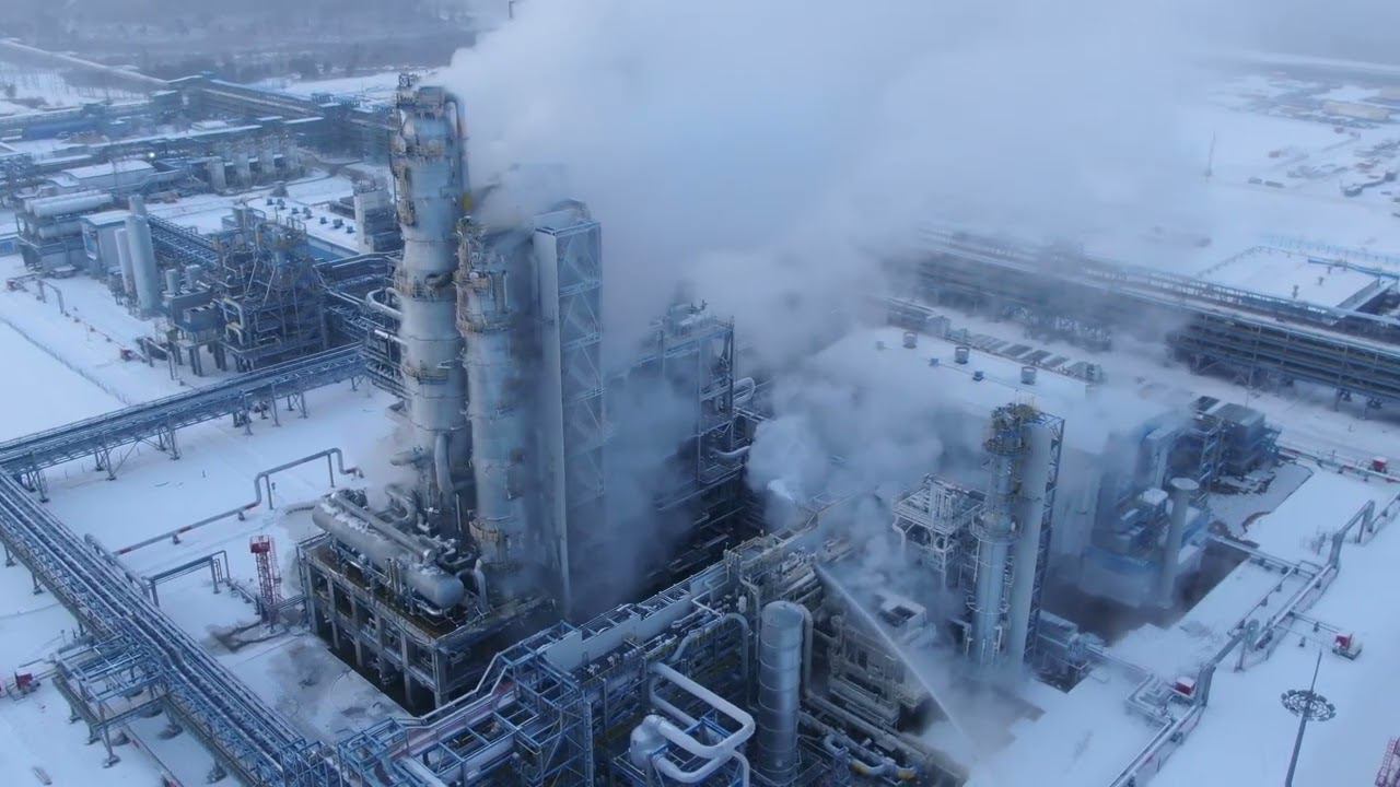 Амурский ГПЗ: работа системы пожаротушения сегодня, 5 января. смотреть онлайн