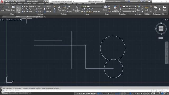 Referencias a objetos object snaps en AutoCAD 2023 / 2022 смотреть онлайн