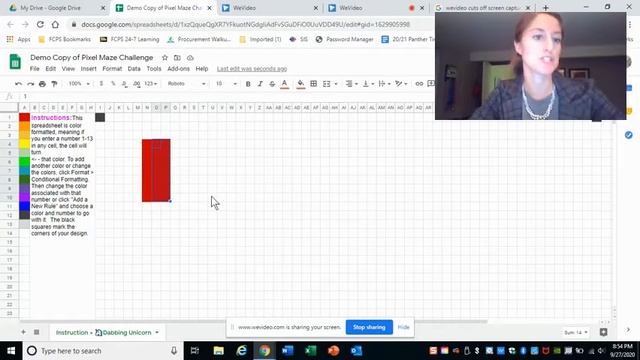 Pixel Maze Google Sheet Instructions смотреть онлайн