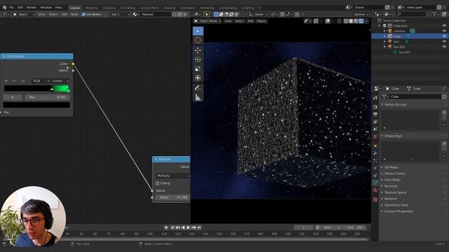 Create A Borg Cube In Blender With Procedural Materials & Particles! смотреть онлайн