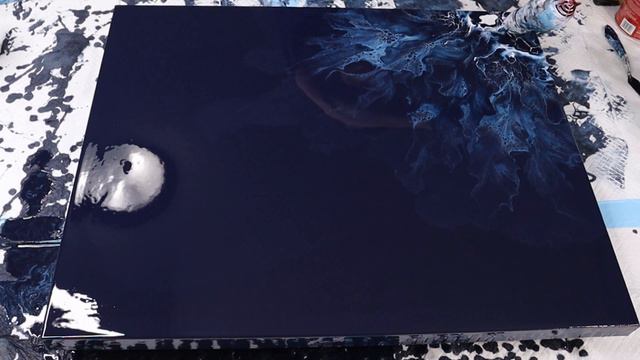 😍 AWESOME Blue & White & DUTCH Pour | LOTS of Negative Space | DIY Acrylic Abstract Art | Fluid Ar смотреть онлайн