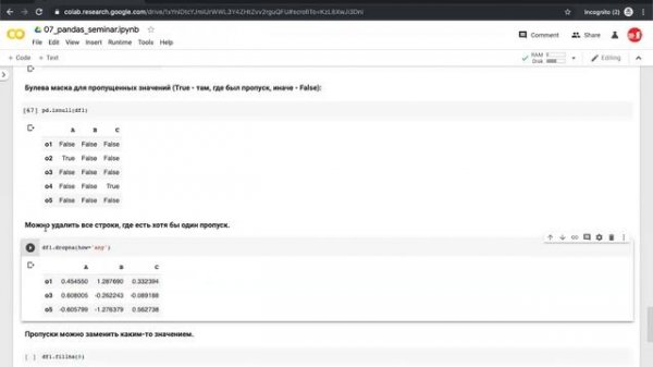 Лекция 7. Библиотека Pandas. (Программирование на Python)