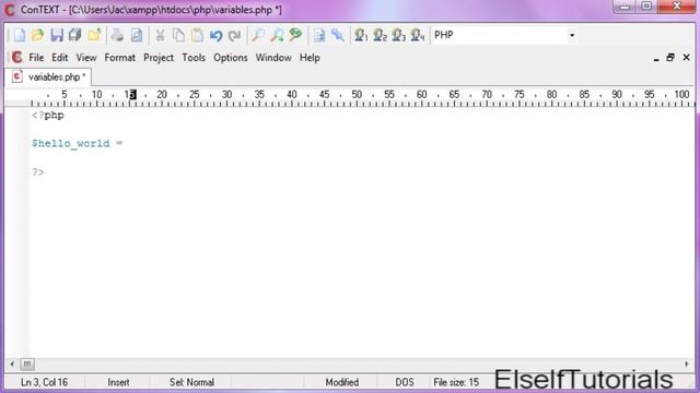 PHP Variables смотреть онлайн