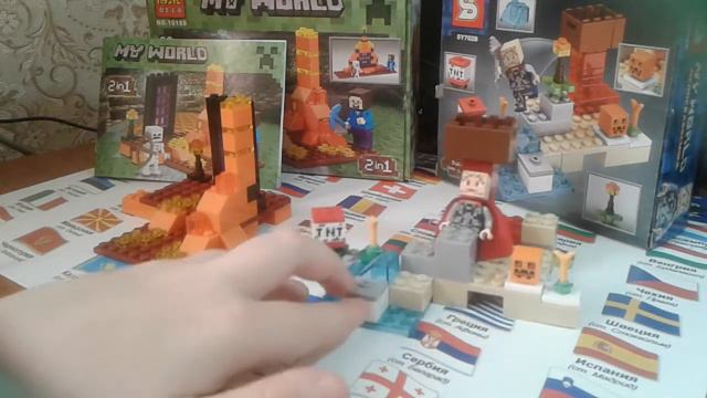 Обзор на лего Minecraft наборы . смотреть онлайн
