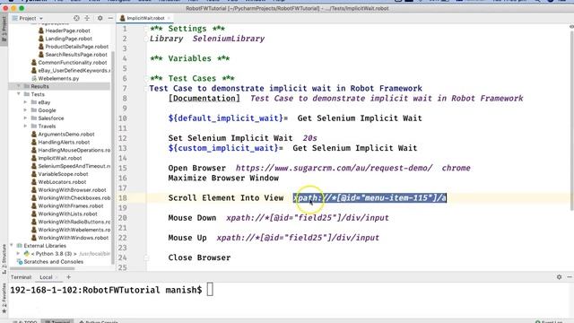 Robot Framework Tutorial #36 - How to use Implicit Wait смотреть онлайн