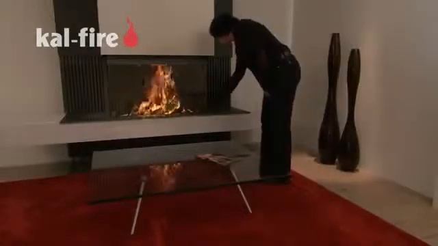 Горение трехсторонней топки "Kal fire" Heat Pure 90 смотреть онлайн