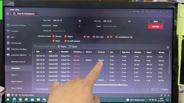 Hik Vision DS-K1T8003MF with iVMS-4200 Checking and Generating Report смотреть онлайн