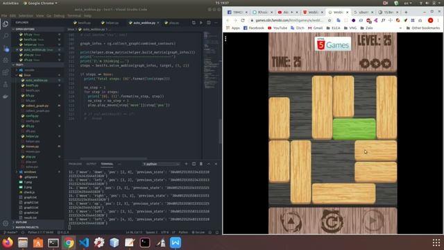 [Algorithm] Woblox walkthrough all 45 levels using python смотреть онлайн