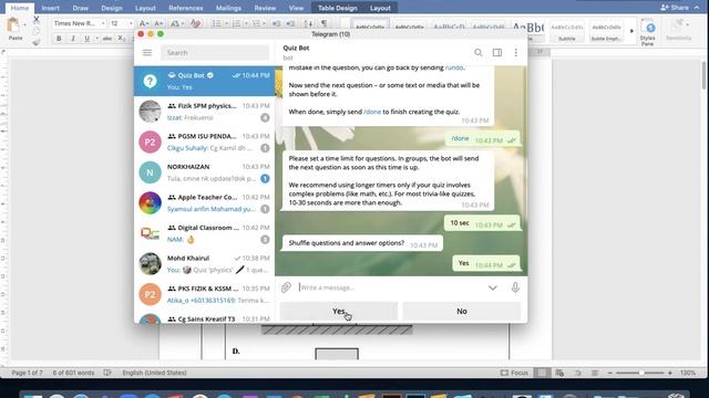 Quiz bot using telegram смотреть онлайн