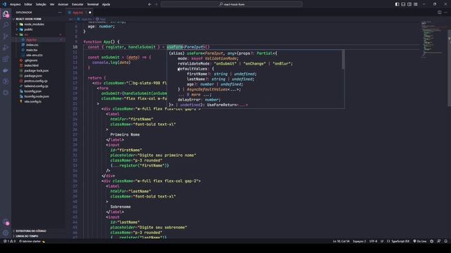Criando Formulário com React Hook Form смотреть онлайн