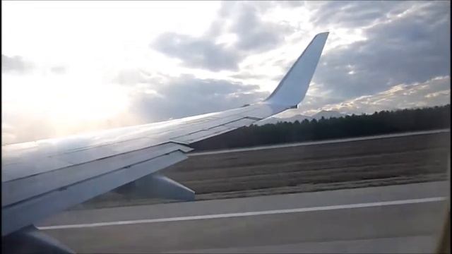 |On board| Saga Airlines Boeing 737 800 take off Antalya смотреть онлайн