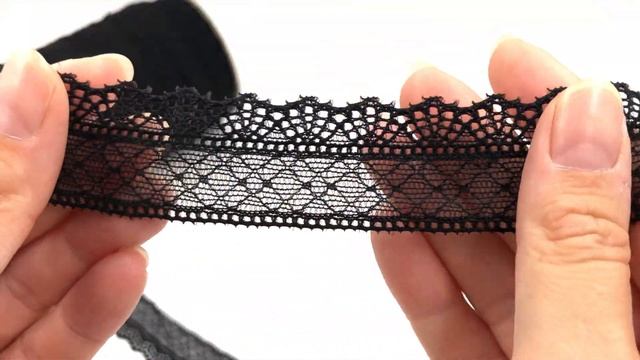 02-29 Кружево узкое эластичное 2,7 см, черный смотреть онлайн