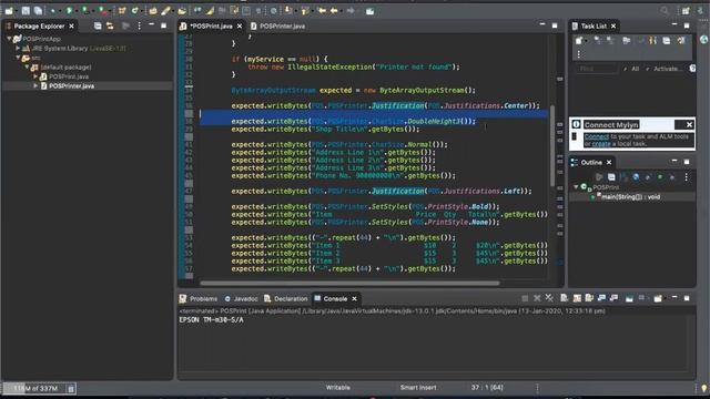 POS Receipt printing on MAC using JAVA смотреть онлайн