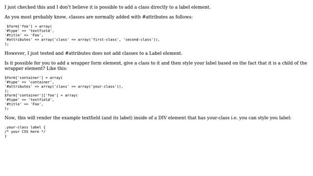 Drupal: How do I add a CSS class to a form label? (6 Solutions!!) смотреть онлайн