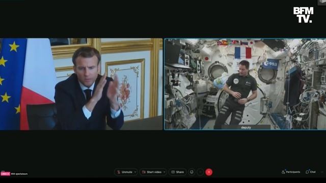 L’intégralité de l’échange entre Emmanuel Macron et Thomas Pesquet avant son retour de l’ISS смотреть онлайн
