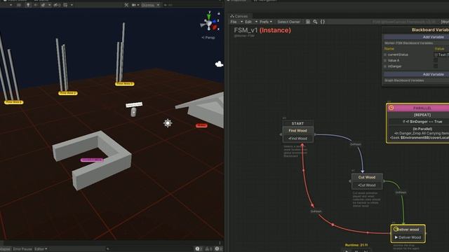 Custom State Machine Example - Using Node Canvas смотреть онлайн