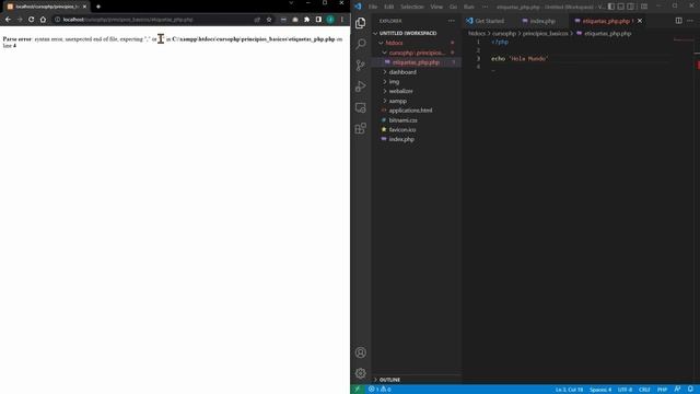 Principios básicos de PHP | Echo, Etiquetas de PHP y comentarios | Curso PHP desde cero en Español смотреть онлайн