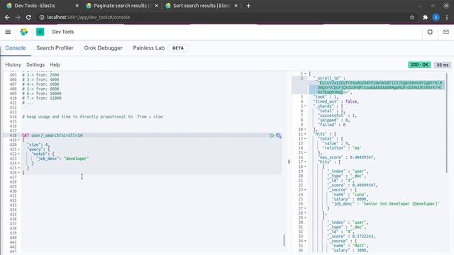 Pagination of results in Elasticsearch | from & size, scroll, search after [ES7 for Beginners #4.4] смотреть онлайн