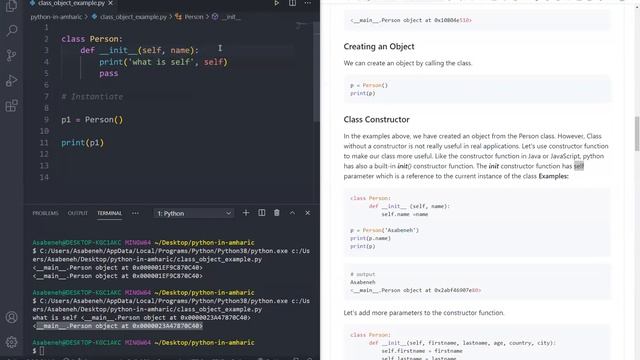 Python in Amharic: Day 10 - Classes and Objects - 1/2 смотреть онлайн