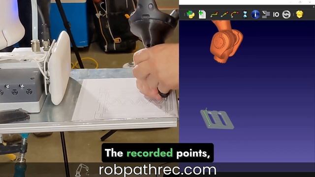 Rapid path recording with a KUKA CR20 Cyberspace industry robot - RobPathRec easy robot programming смотреть онлайн