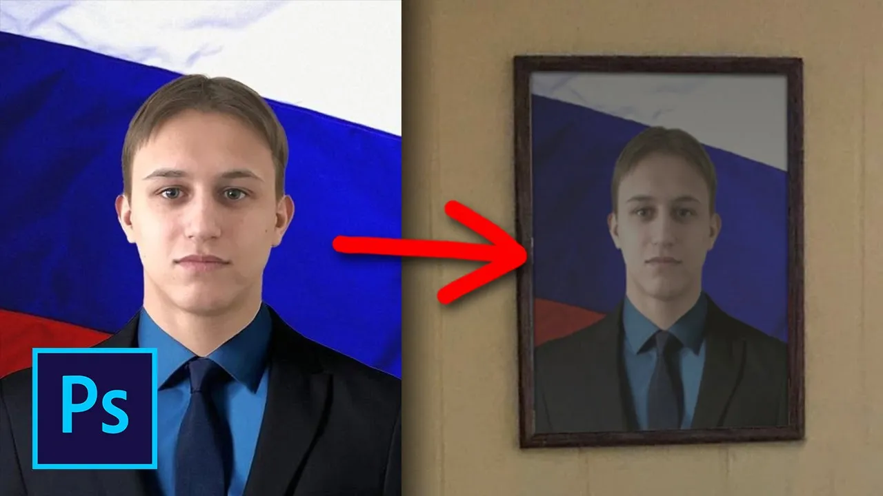 Как вставить фото в рамку в фотошопе смотреть онлайн