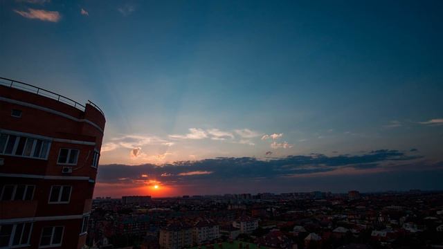 Таймлапс заката в Краснодаре 01.07.18 смотреть онлайн