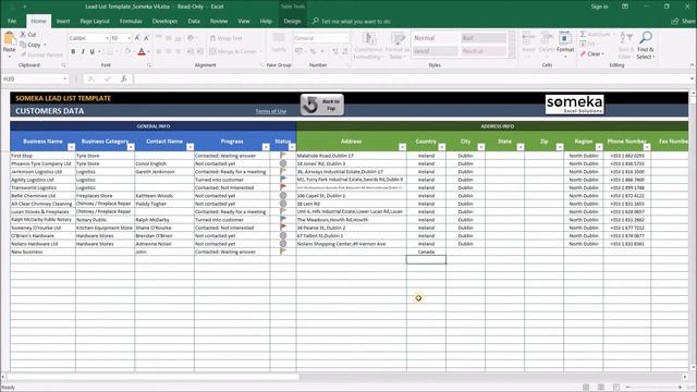 Customer Follow-up Sheet in Excel смотреть онлайн