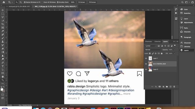 HOW TO CREATE 3D INSTAGRAM POST IN PHOTOSHOP - 3D EFFECT смотреть онлайн