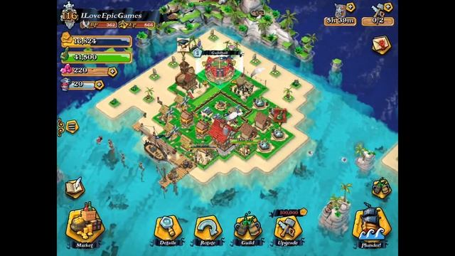 Plunder Pirates - Pirate Hall Level 3 and joining a guild смотреть онлайн