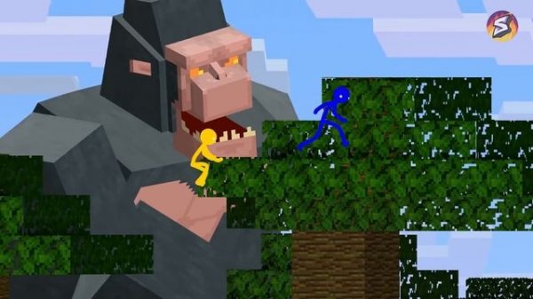 Stickman In Huge Minecraft World - Stickman Animation