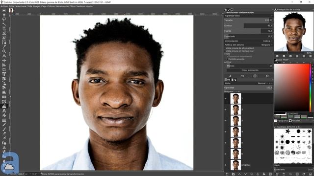 GIMP 2.10 Curso AVANZADO ▶▶ 7. Herramienta de deformación смотреть онлайн