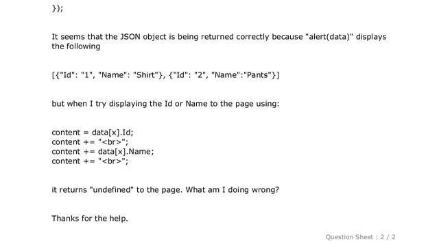 jQuery : Parse JSON from JQuery.ajax success data смотреть онлайн