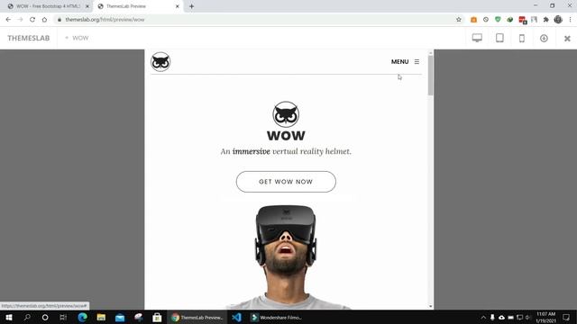 WOW: Free Bootstrap 4 HTML5 Landing Page Website Template смотреть онлайн