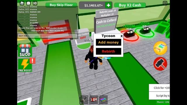 Millionaire Empire Tycoon HACK ,INF MONEY,AUTO REBIRTH (SCRIPT) смотреть онлайн