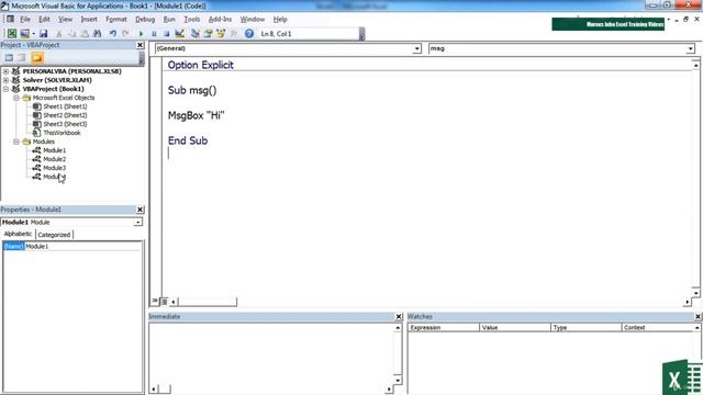 96 What Is A Module || VBA Tutorial || Lecture || Microsoft Excel || смотреть онлайн