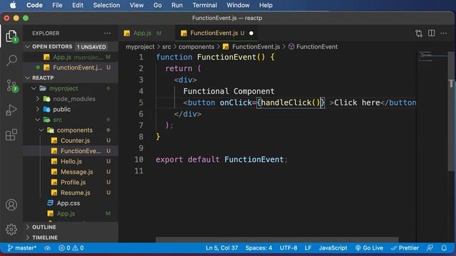 React JS Tutorial For Beginners : Part 17 Event Handling In Functional Components смотреть онлайн